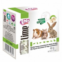 LoLo Pets минеральный камень д/грыз и кроликов 40г попкорн